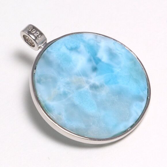 LARIMAR NECKLACE, ZIRCON Necklace, 925 Sterling Silver Necklace - Picture 6 of 9